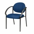 Homeroots Navy Fabric Guest Chair - 24 x 19.7 x 32.3 in. 372342